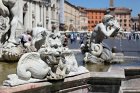 Détail sur la fontaine du Maure sur la place Navone