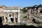 L'Arc de Septime Sévère sur le Forum romain, vu depuis le palais Sénatorial