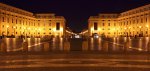 Le Vatican : place Saint-Pierre vers la via della Conciliazone